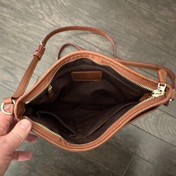 Coach Signature C File Khaki & Brown Canvas Crossbody Bag - Picture 10 of 12